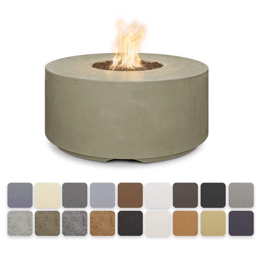 The Outdoor Plus - Florence GFRC Concrete Round Liquid Propane Fire Pit
