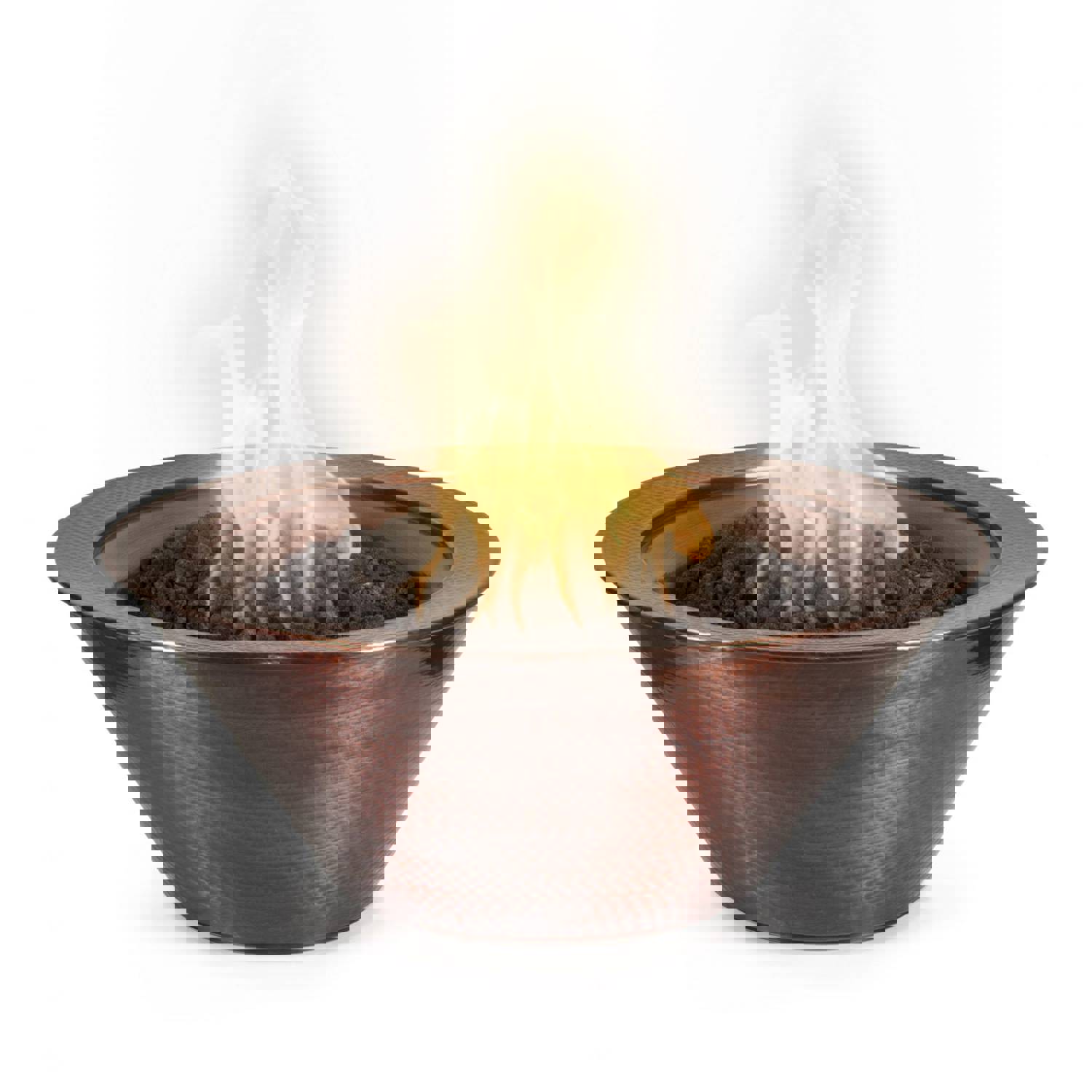 The Outdoor Plus Cazo Round Fire Bowl in Hammered Copper with Free Cover