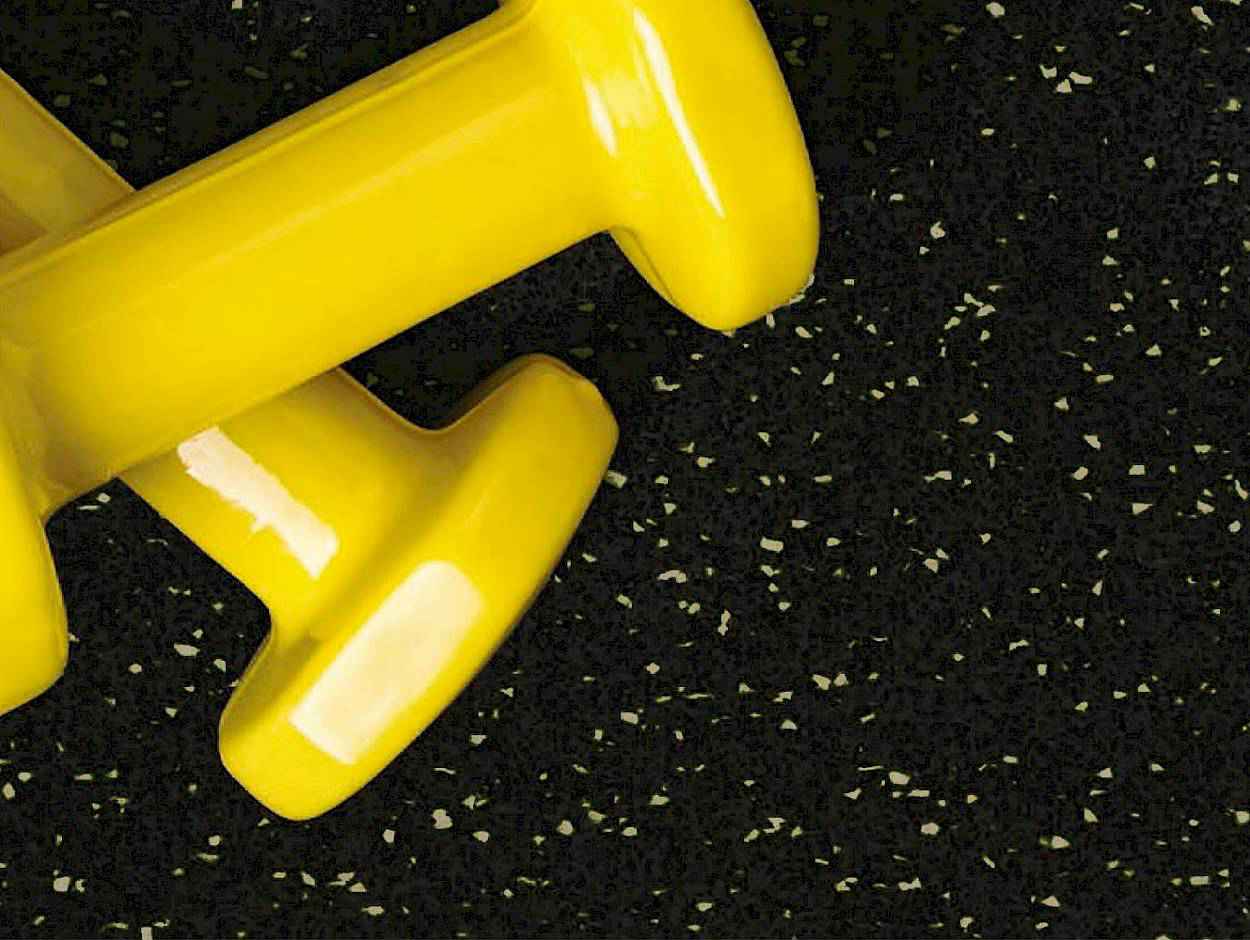 Amorim Rubber Sports Tile - Black - 36x36 - Durable & Non-Skid Flooring