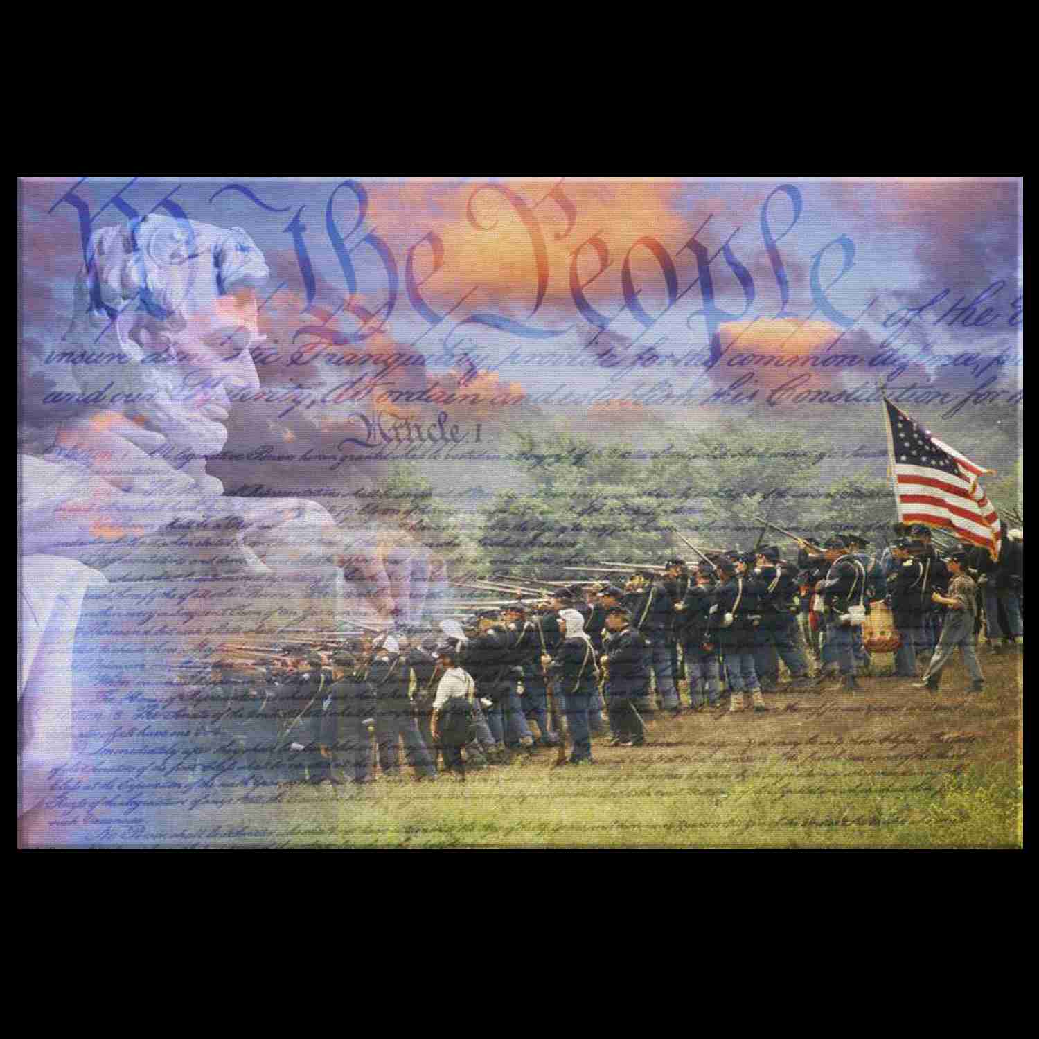 WE THE PEOPLE - ABE LINCOLN - CANVAS ART