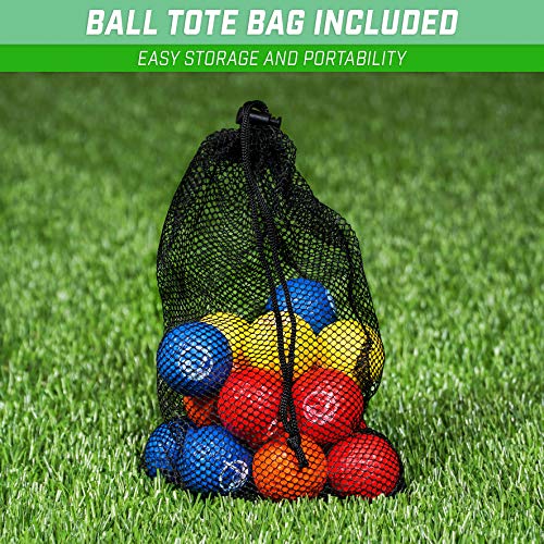 GoSports Foam Golf Practice Balls - 16 Pack with Storage Tote | Realistic Feel for Indoor & Outdoor Training