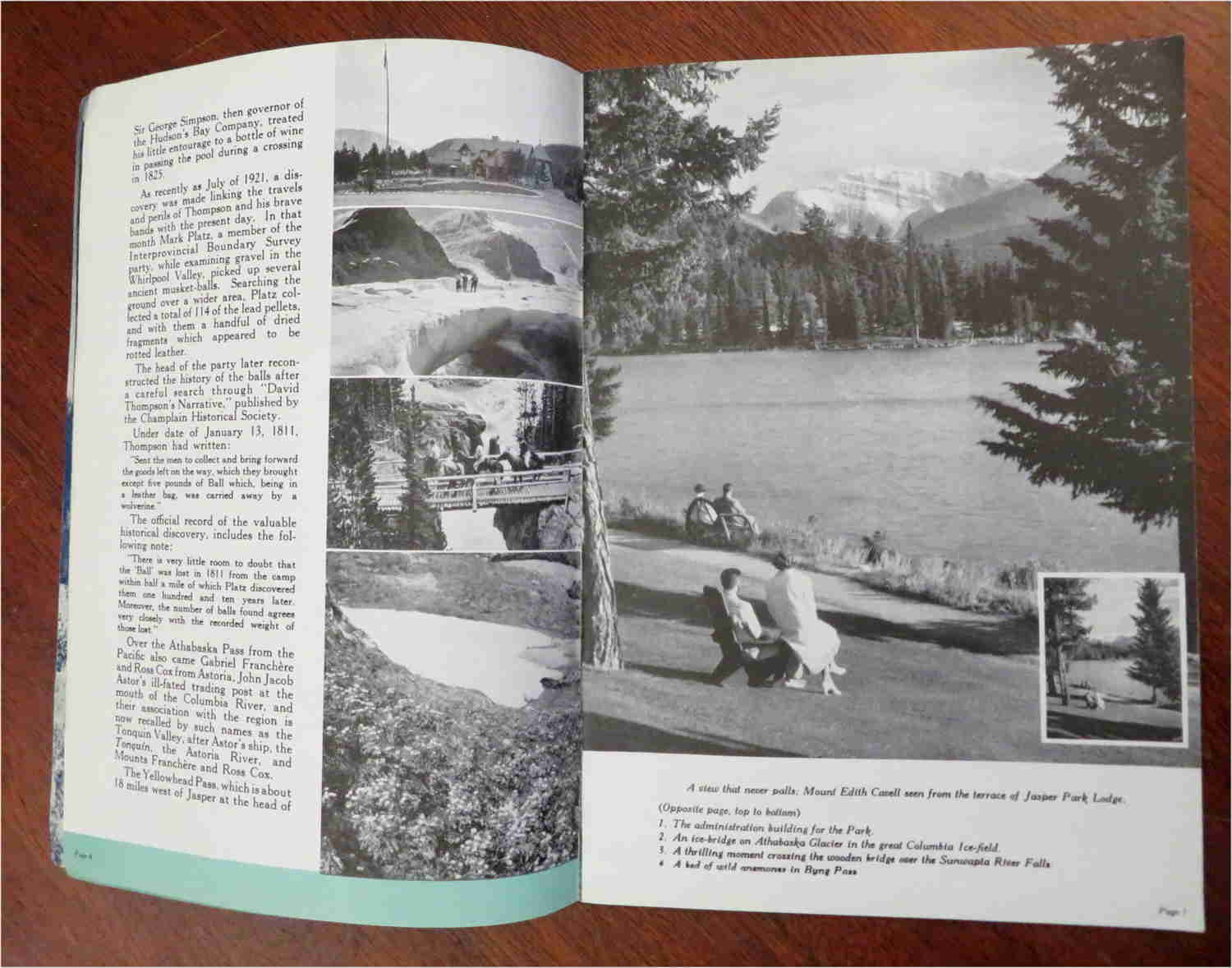 Vintage 1940 Canadian Rockies Jasper National Park Illustrated Tourist Book