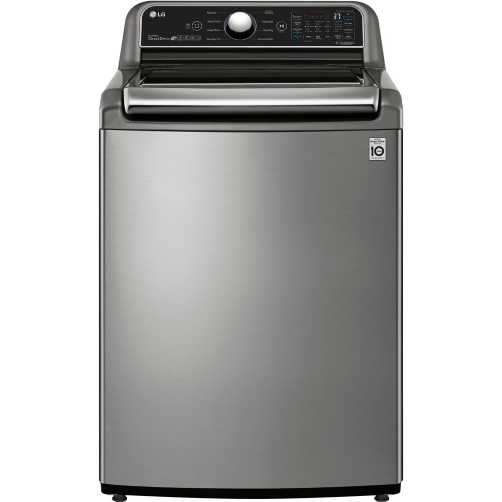 LG 27 in. 4.8 cu. ft. Mega Capacity Top Load Washer with SmartThinQ Technology and 7.3 Cu.Ft. Gas Dryer