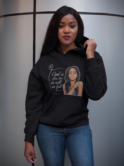 F&H Christian God is Within Her Women's Hoodie - Soft & Stylish