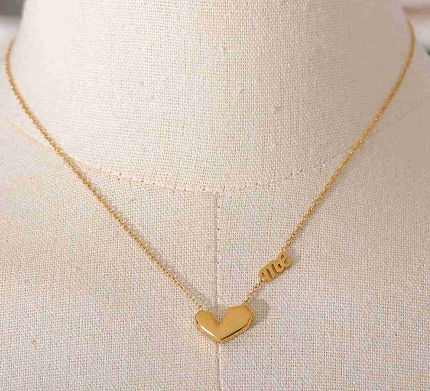 Self Love Heart Necklace - 18K Gold or Stainless Steel, Waterproof