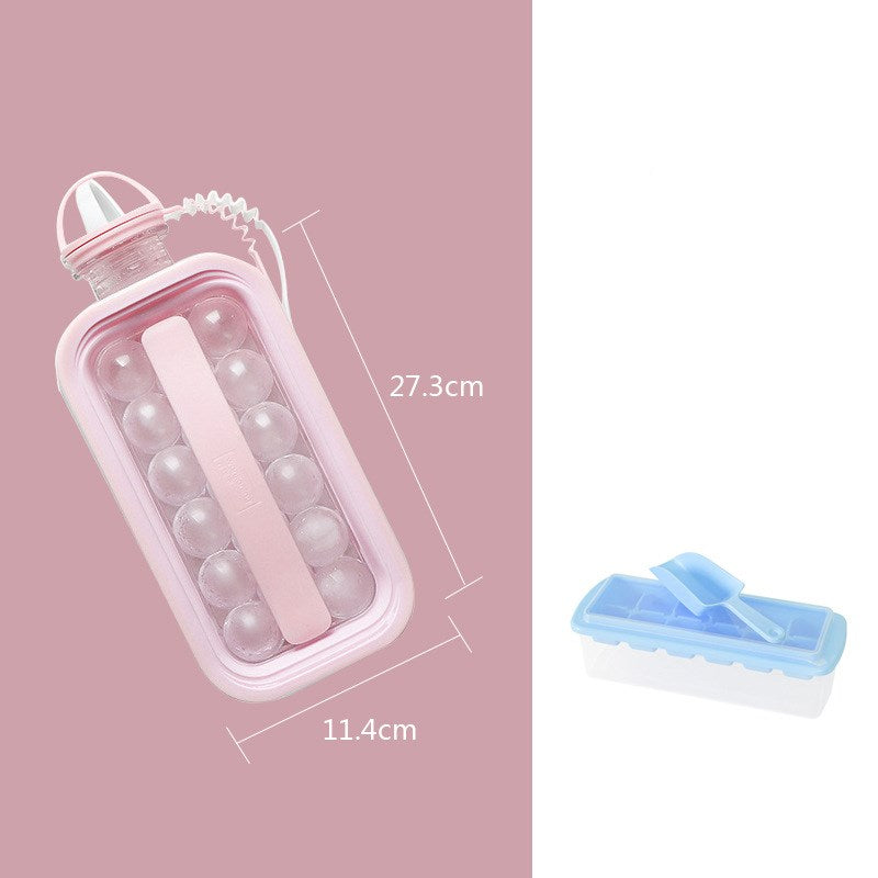 Vacane Ice Kettle Ice Ball Maker 2-In-1 Cold Water Bottle with Ice Cube Mold