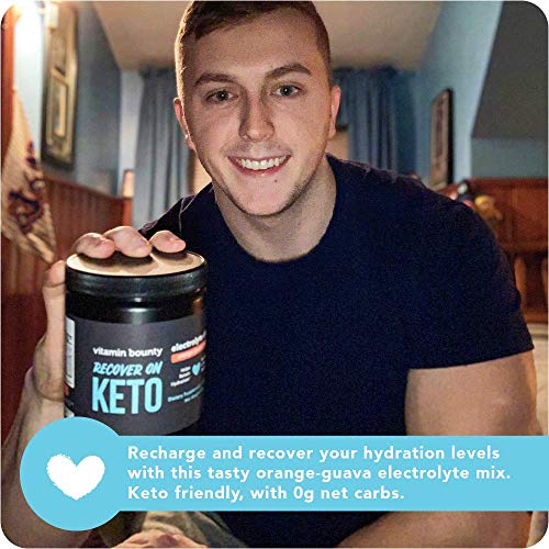 Keto Electrolytes Drink Mix - Tropical Orange Guava Flavor, Sugar Free, 0 Net Carbs