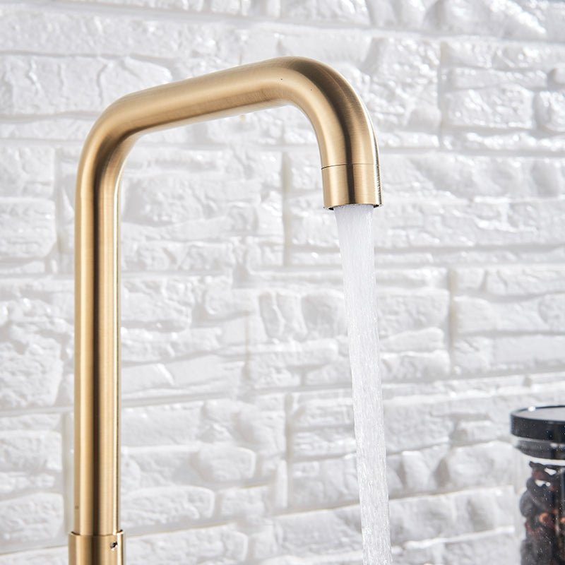 MIRODEMI® Black/Gold/Brushed Nickel Kitchen Rotating Faucet Mixer Single Handle