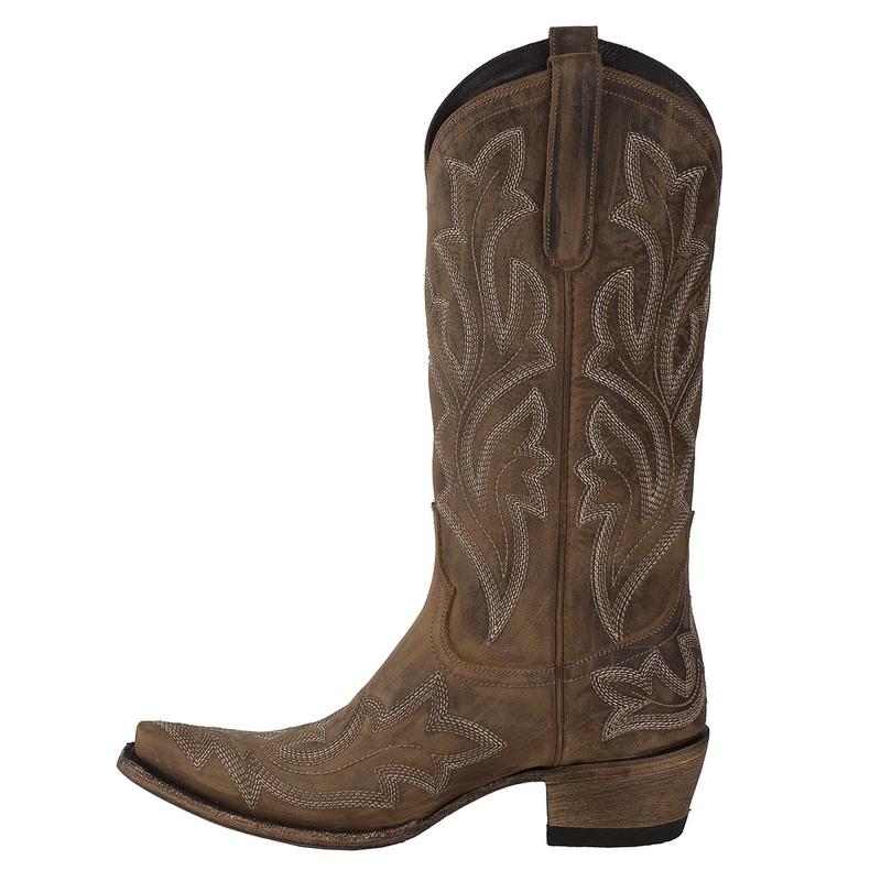 Lane Ladies Burnt Caramel Saratoga Western Boot