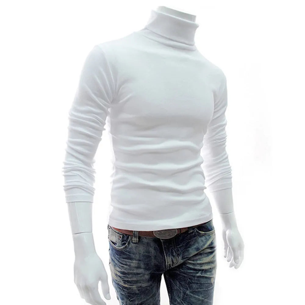 Nukty New Mens Slim Turtleneck Long Sleeve Pullover Sweater