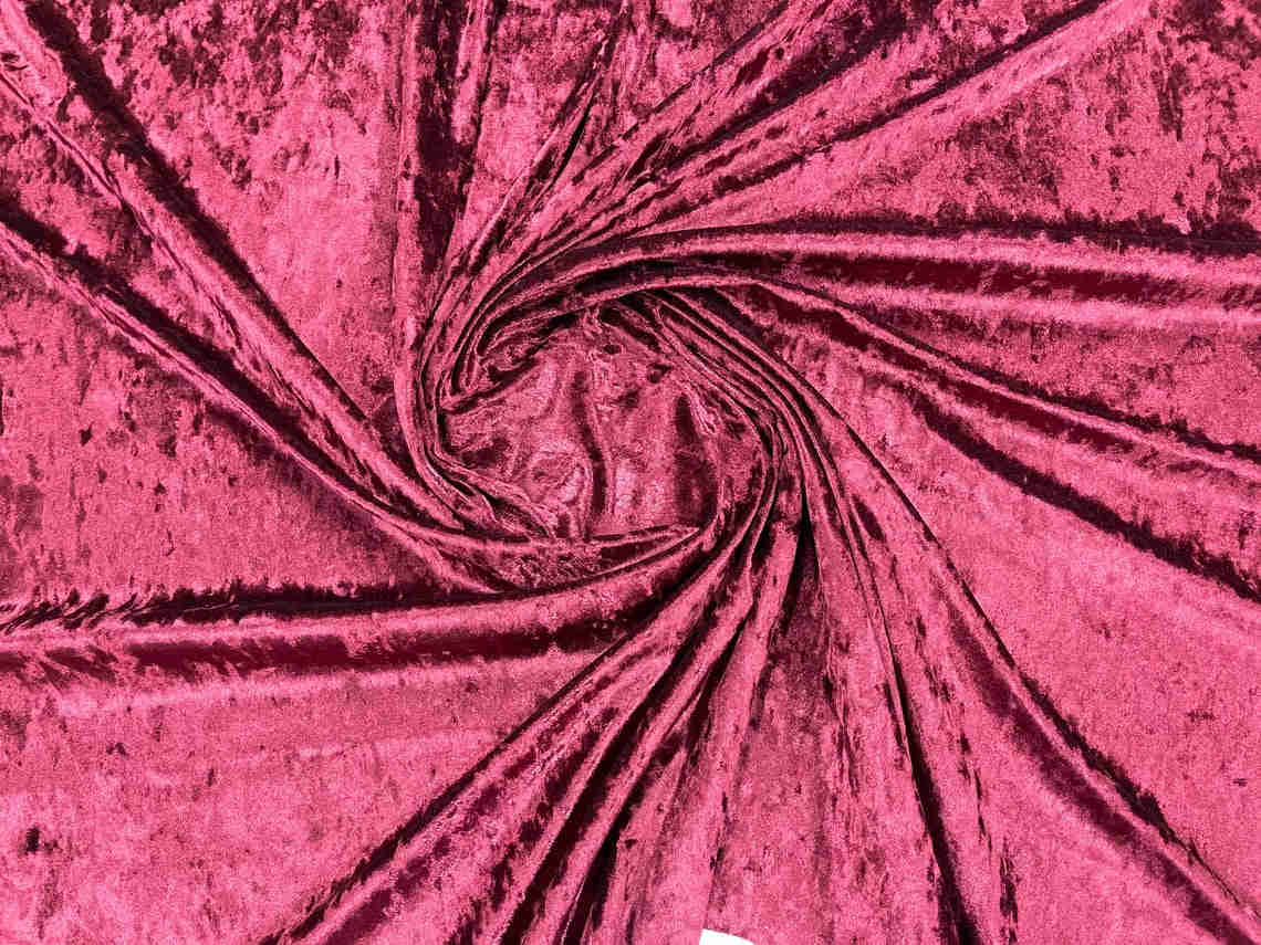 Stretch Velvet Fabric - Burgundy - 60" Wide for Sewing, Apparel, and Crafts