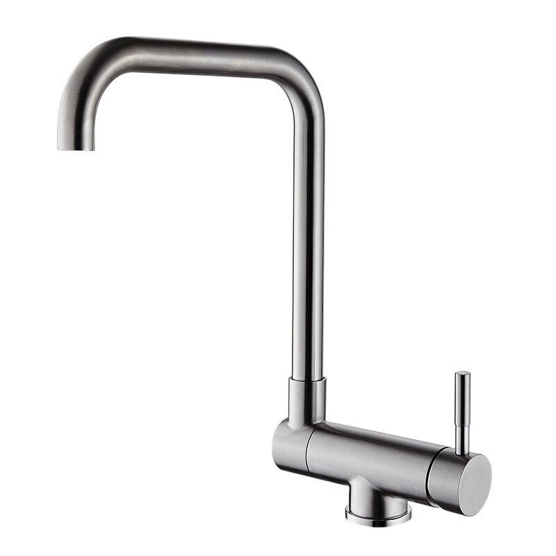 MIRODEMI® Black/Gold/Brushed Nickel Kitchen Rotating Faucet Mixer Single Handle