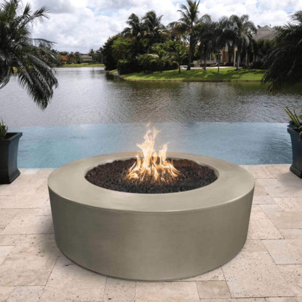 The Outdoor Plus - Florence GFRC Concrete Round Liquid Propane Fire Pit