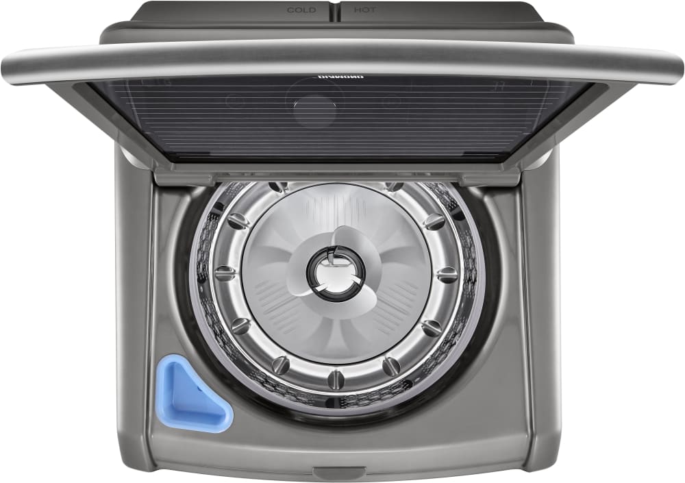 LG 27 in. 4.8 cu. ft. Mega Capacity Top Load Washer with SmartThinQ Technology and 7.3 Cu.Ft. Gas Dryer
