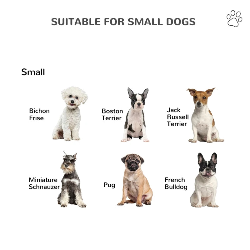PawHut Rattan Dog Bed with Foldable Canopy for Small/Medium Pets