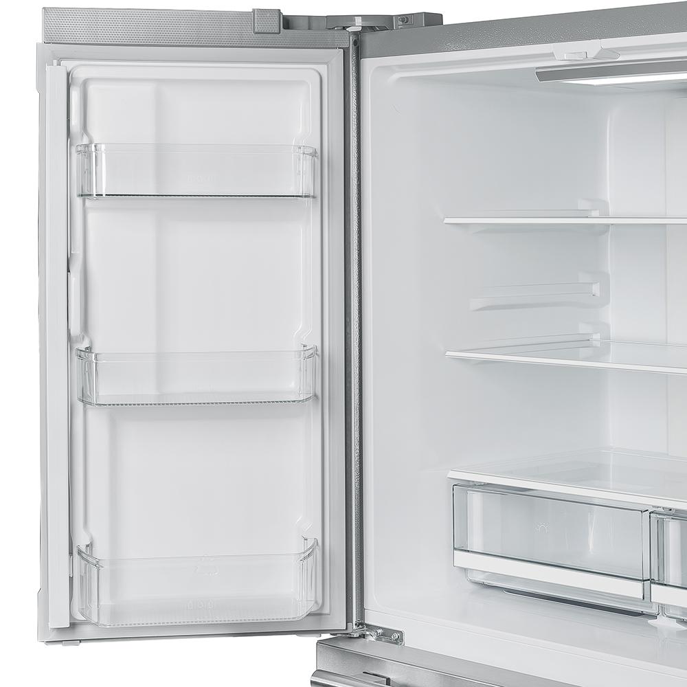 Forno 36 Moena French Door Refrigerator - 19 cu.ft with Double Freezer Drawer and Ice Maker (FFRBI1820-36SB)