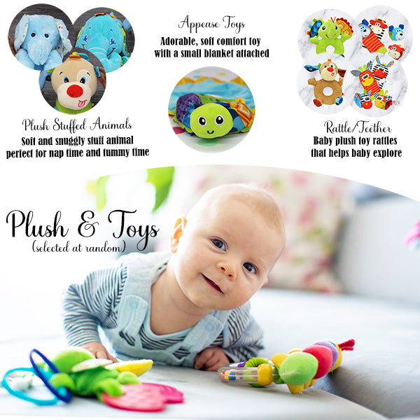 Blue Baby Boy Bundle Gift Set with Essentials, Toys & Accessories for 1st Year (12 Items)