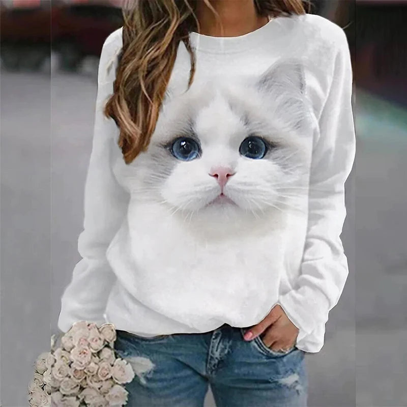 Women's Long Sleeve T-Shirt - All-Season Fashion Top with Y2K Street Style