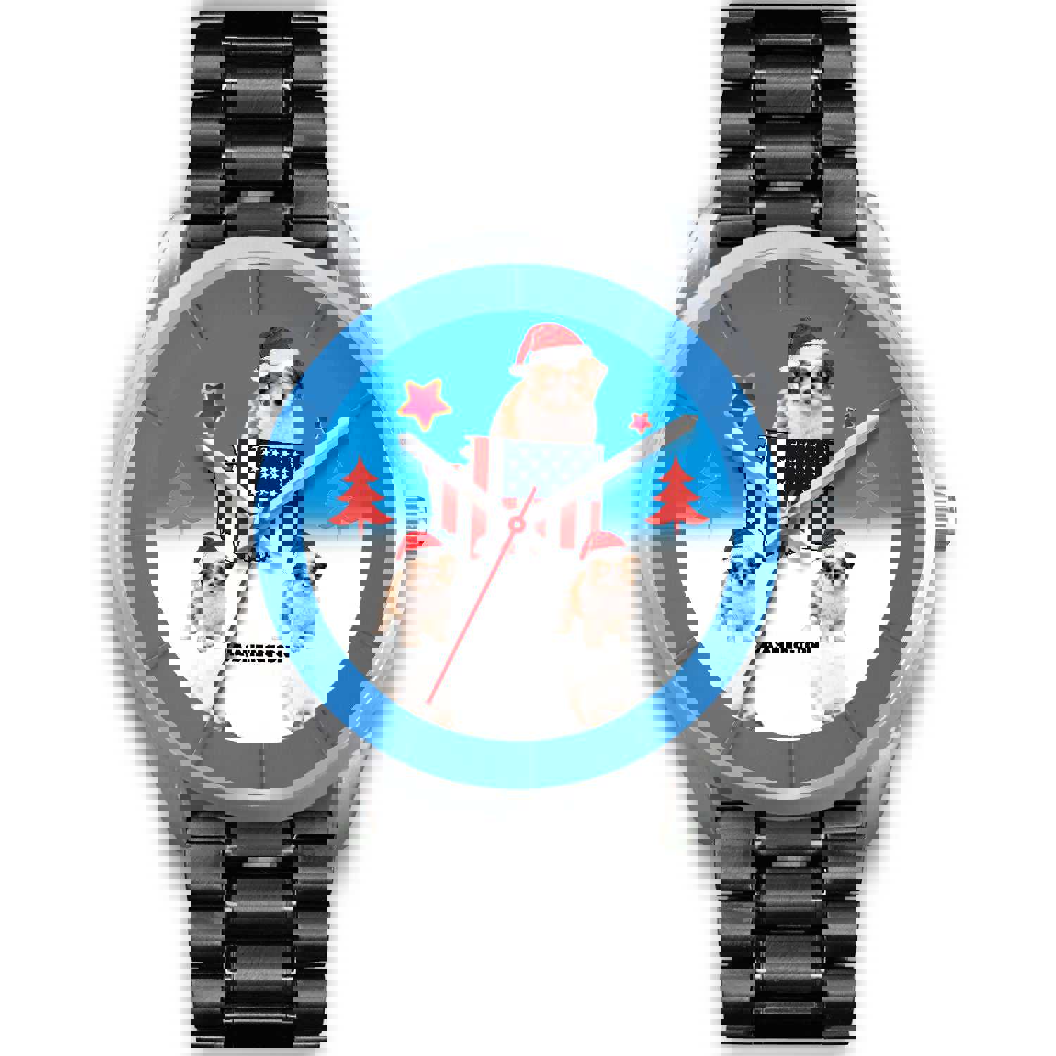 Shih Poo Dog Washington Christmas Special Wrist Watch - Stylish Unisex Timepiece