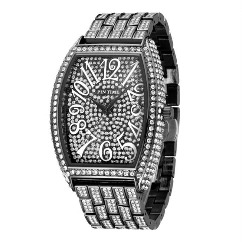 PINTIME Men's Fashion Diamond Sports Quartz Watch 2851
