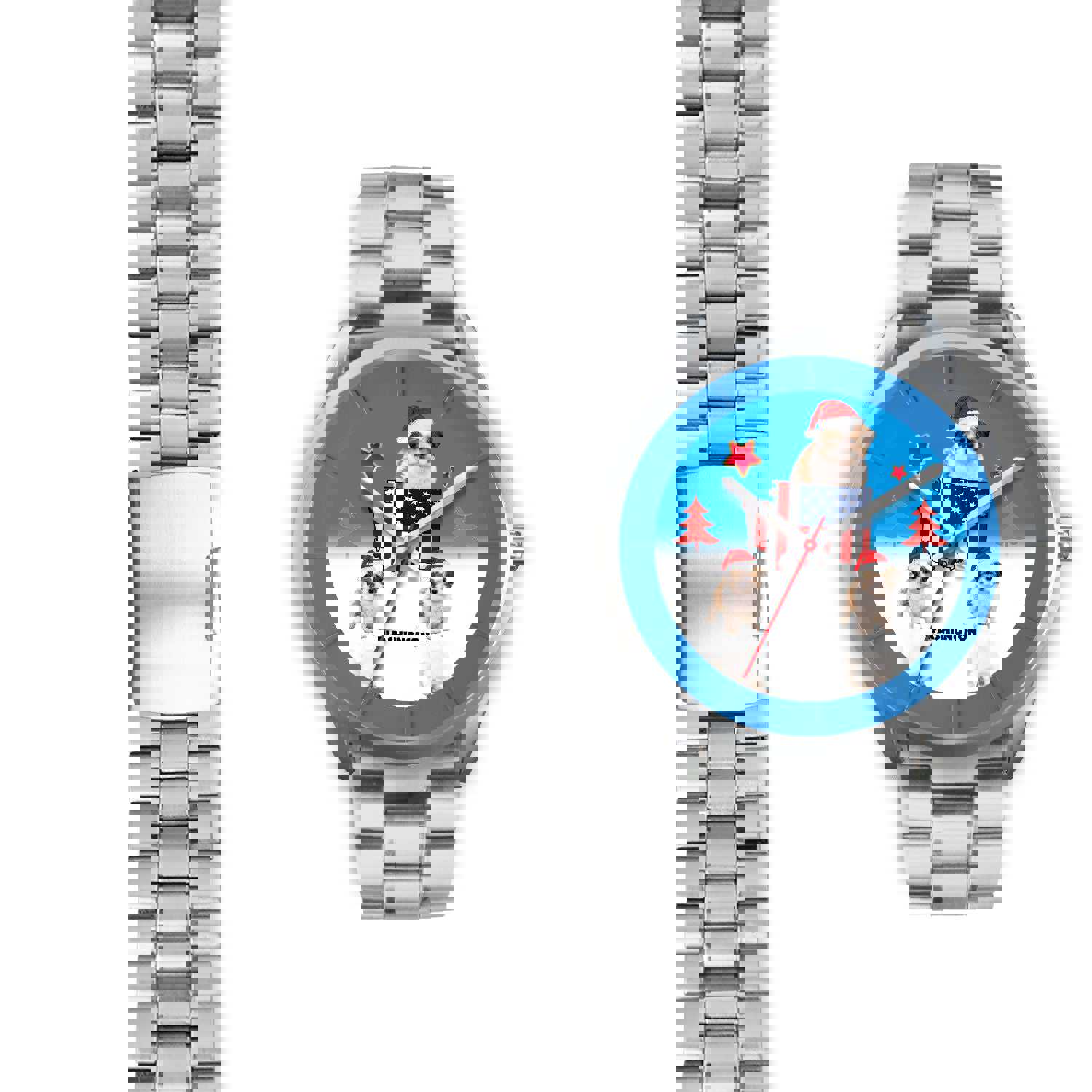 Shih Poo Dog Washington Christmas Special Wrist Watch - Stylish Unisex Timepiece