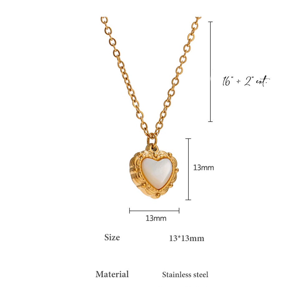 Evelyn Ornate Heart Necklace