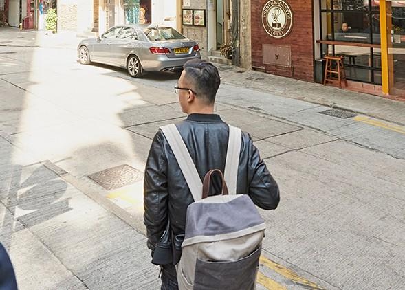 Canvas Gray Mens Cool Backpack - Durable Travel & School Bag