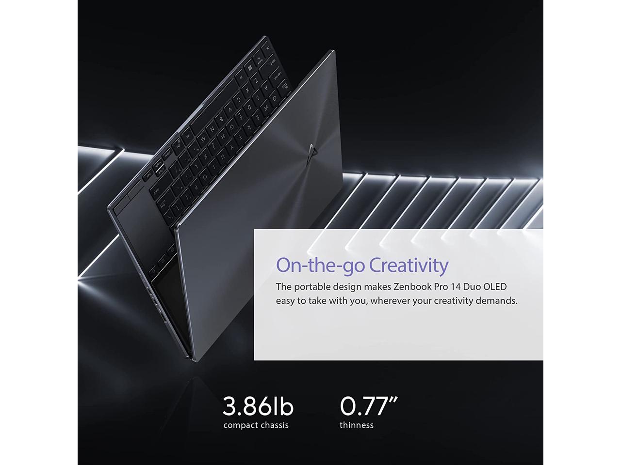 ASUS ZenBook Pro 14 Duo OLED - 14.5" 2.8K OLED Touch, Intel Evo, i7-12700H, 32GB RAM, 1TB SSD