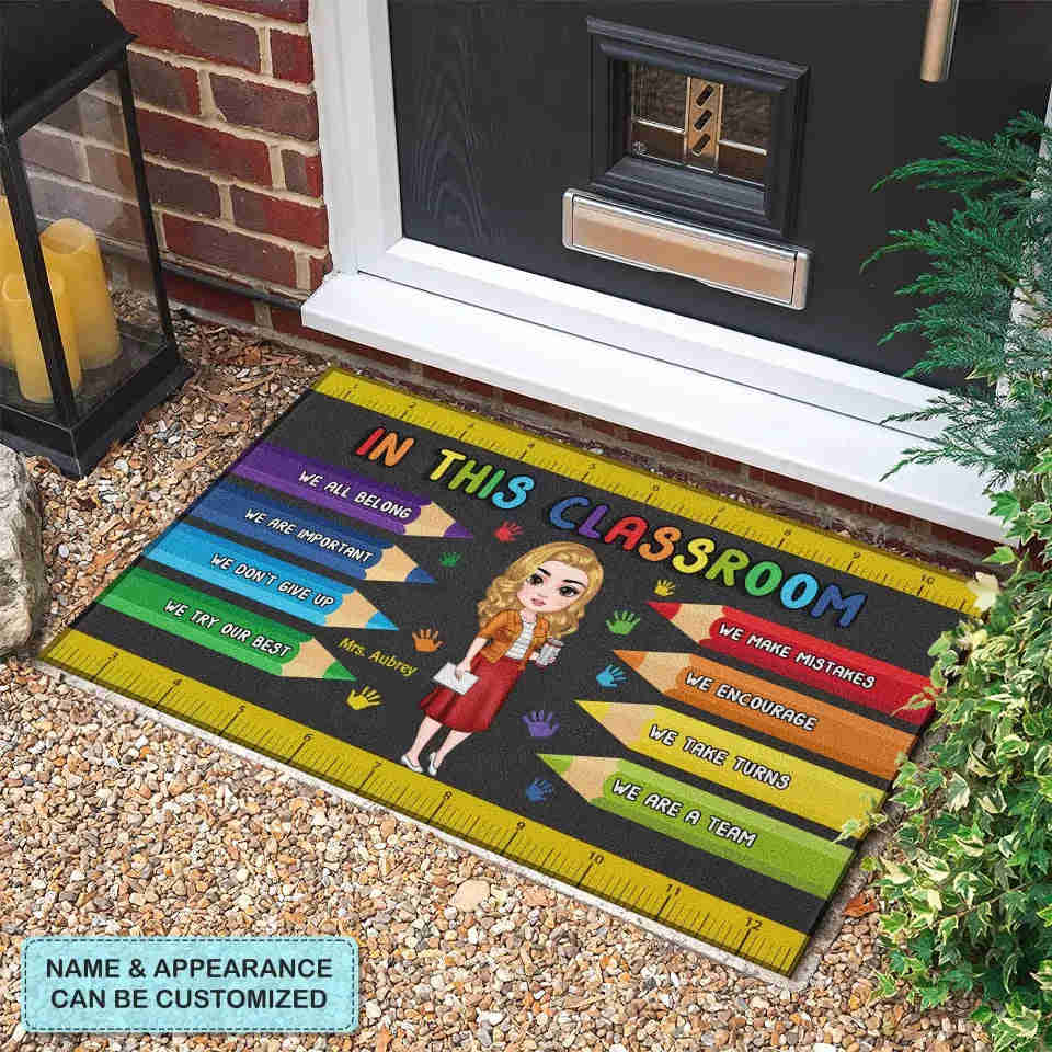 Personalized Custom Doormat - Teachers Day, Birthday Gift For Teacher - In This Class