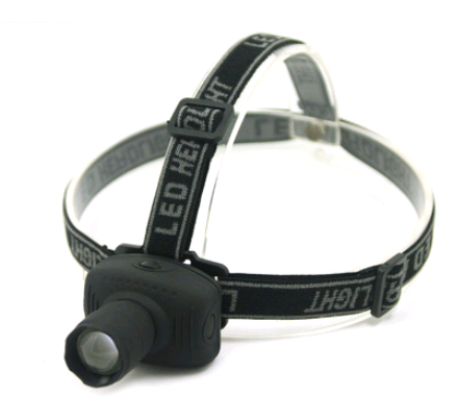 3W LED Telescopic Zoom Outdoor Fishing Headlight with 3 Gears - Strong, Weak, SOS Modes
