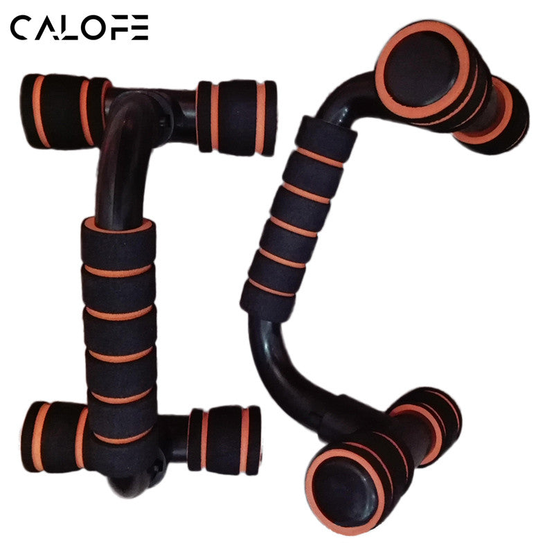 CALOFE 2Pcs Thicken ABS Fitness Push Up Stands with Sponge Hand Grip for Gym Training