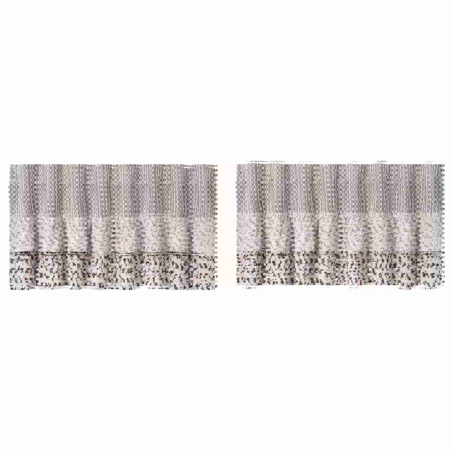Florette Ruffled Valance 16x72 - Farmhouse Style Window Treatment