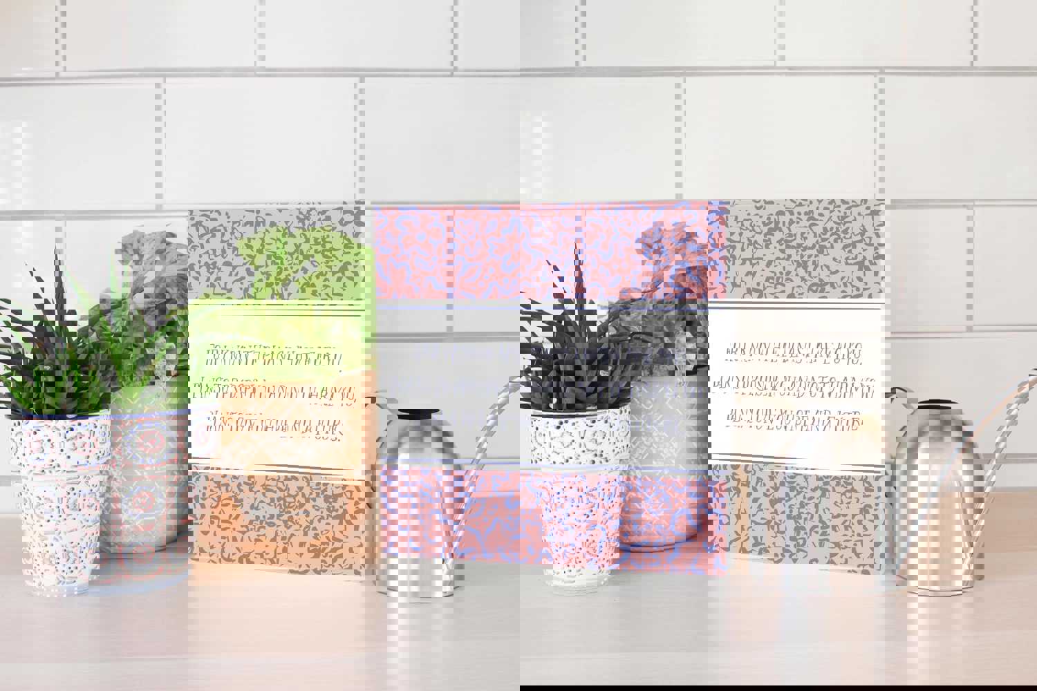 10x10 Inch Wood Block Sign - Faith Based Wall Decor for Girls