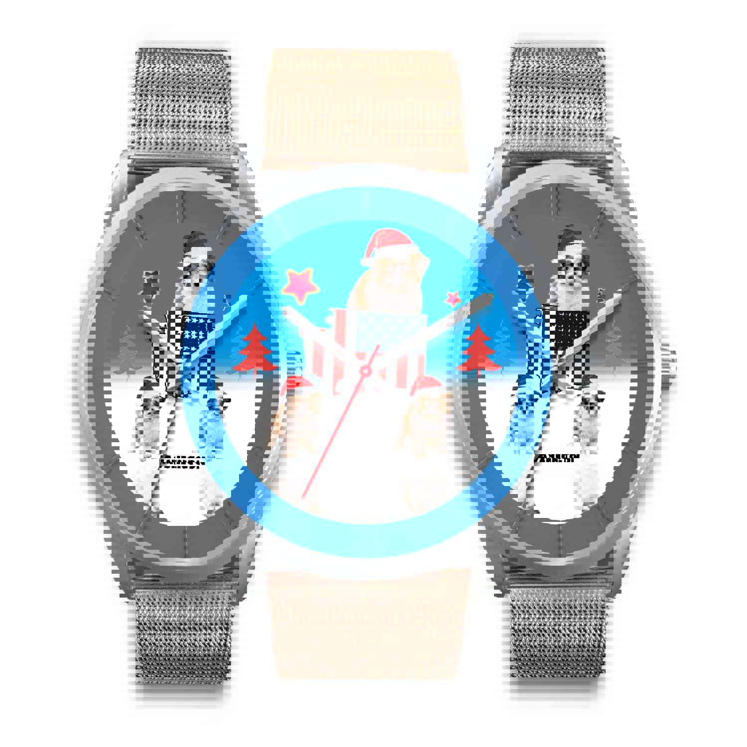 Shih Poo Dog Washington Christmas Special Wrist Watch - Stylish Unisex Timepiece