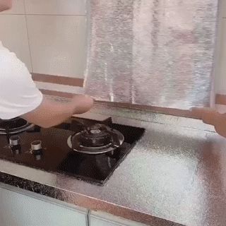 40x100/200cm Thick Waterproof Kitchen Aluminum Foil Self-adhesive Drawer Pad