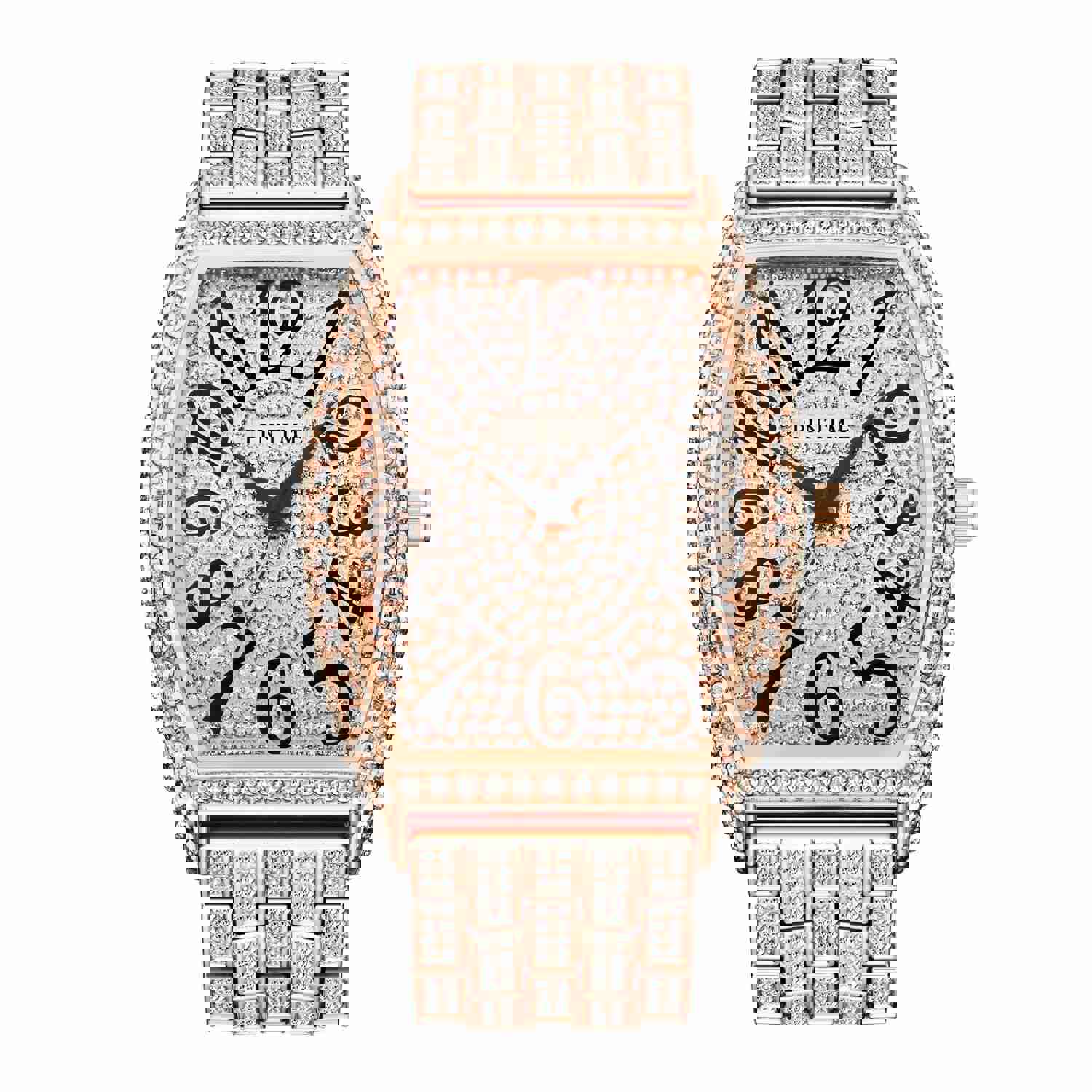 PINTIME Men's Fashion Diamond Sports Quartz Watch 2851