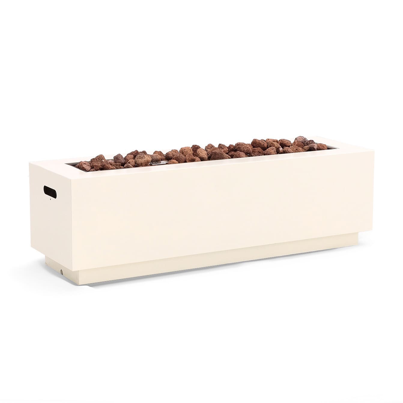 Gas Steel 48 Rectangular Fire Pit - Cream