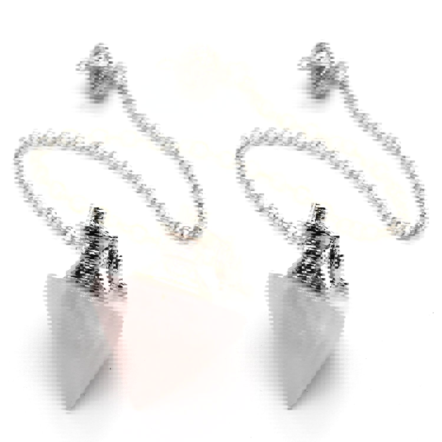 Natural Gnergy Gemstone Silver Plated Healing Crystal Quartz Reiki Stones Cone Lapis Lazuli Pendulum for Dowsing Pendant Jewelry
