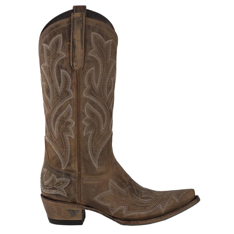 Lane Ladies Burnt Caramel Saratoga Western Boot