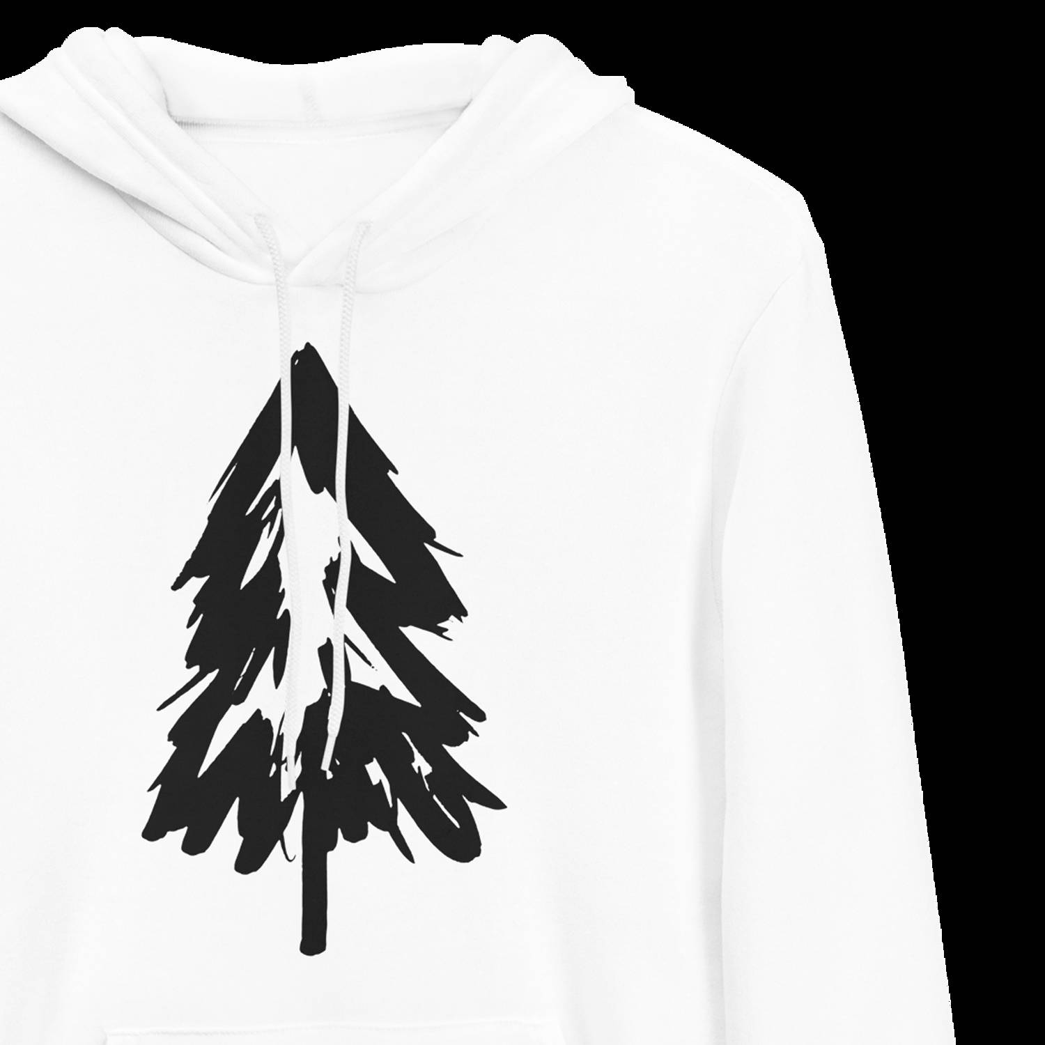 Sketchy Tree (White) Bella Hoodie