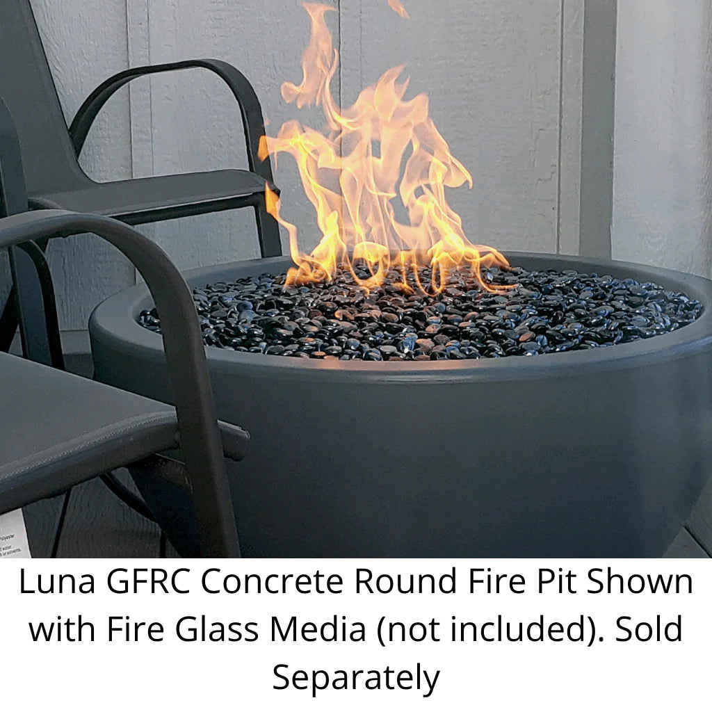 The Outdoor Plus - Luna GFRC Concrete Round Liquid Propane Fire Pit 38