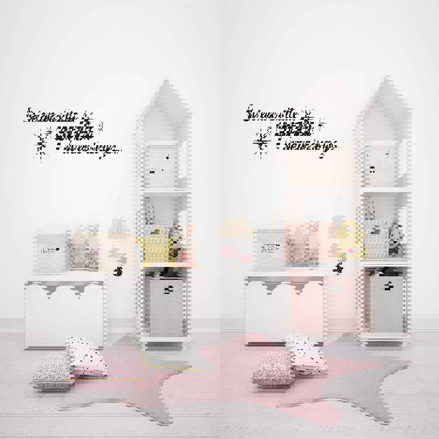 Girls Quotes Vinyl Wall Art Sticker Decal - A Little Sparkle Wherever She Goes