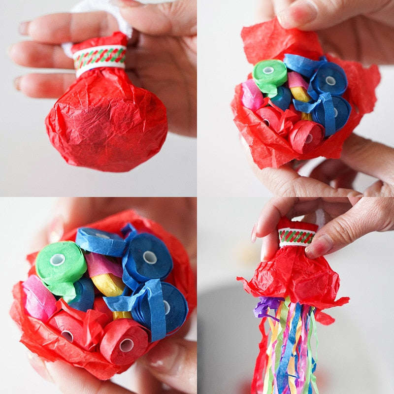 Streamers Poppers Wedding Decorations Paper Crackers Hand Throw Confetti Streamer for Engagement Party Supplies 10-20 Piece Set