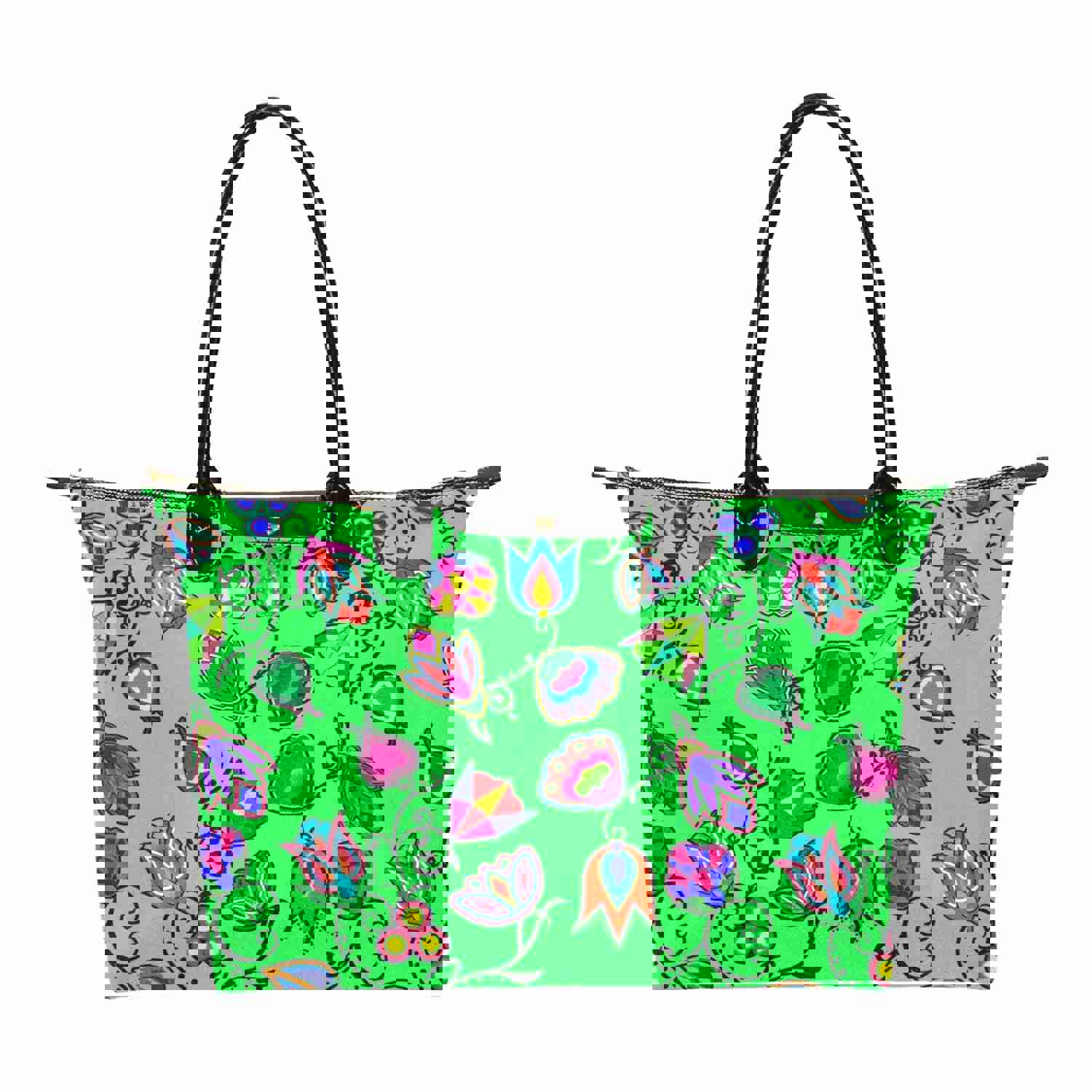 Indigenous Paisley Green Single-Shoulder Lady Handbag