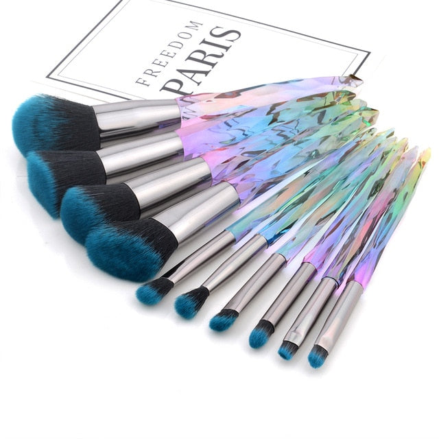 10/15Pcs Makeup Brushes Set - Synthetic Hair Cosmetic Brushes for Foundation, Blush, Eyeshadow & More