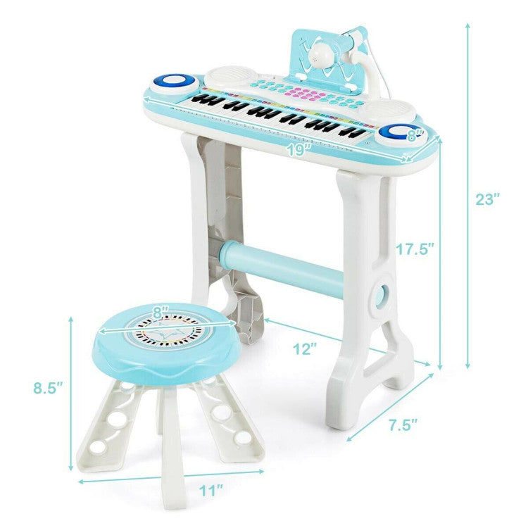 Costway 37-key Kids Electronic Piano Keyboard Playset