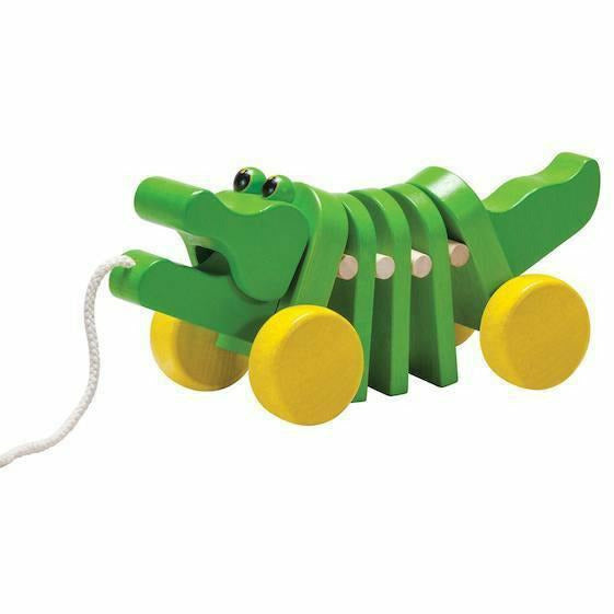 Plan Toys Dancing Alligator - Fun Pull Toy for Toddlers