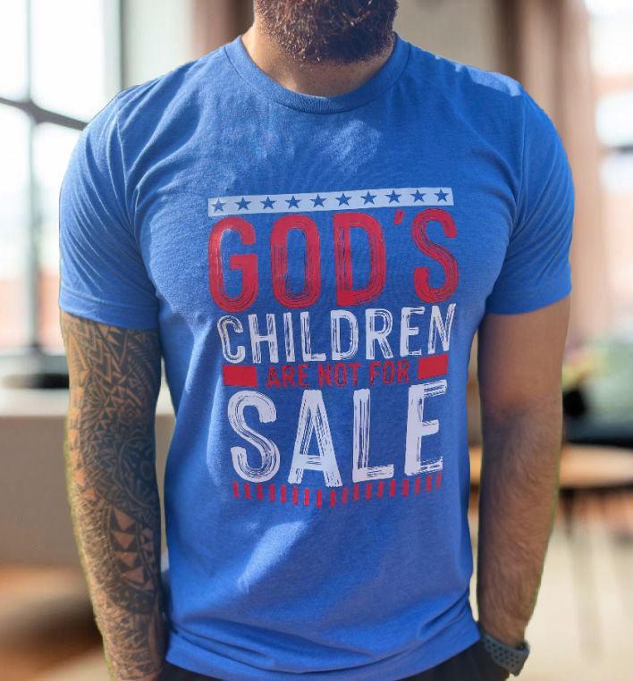 Gods Children Are Not For Sale Shirt - American Flag USA Military Christian T-Shirt
