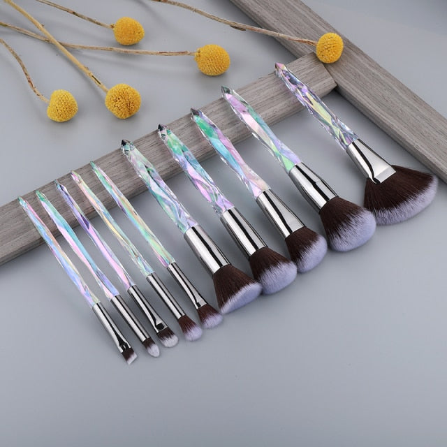 10/15Pcs Makeup Brushes Set - Synthetic Hair Cosmetic Brushes for Foundation, Blush, Eyeshadow & More