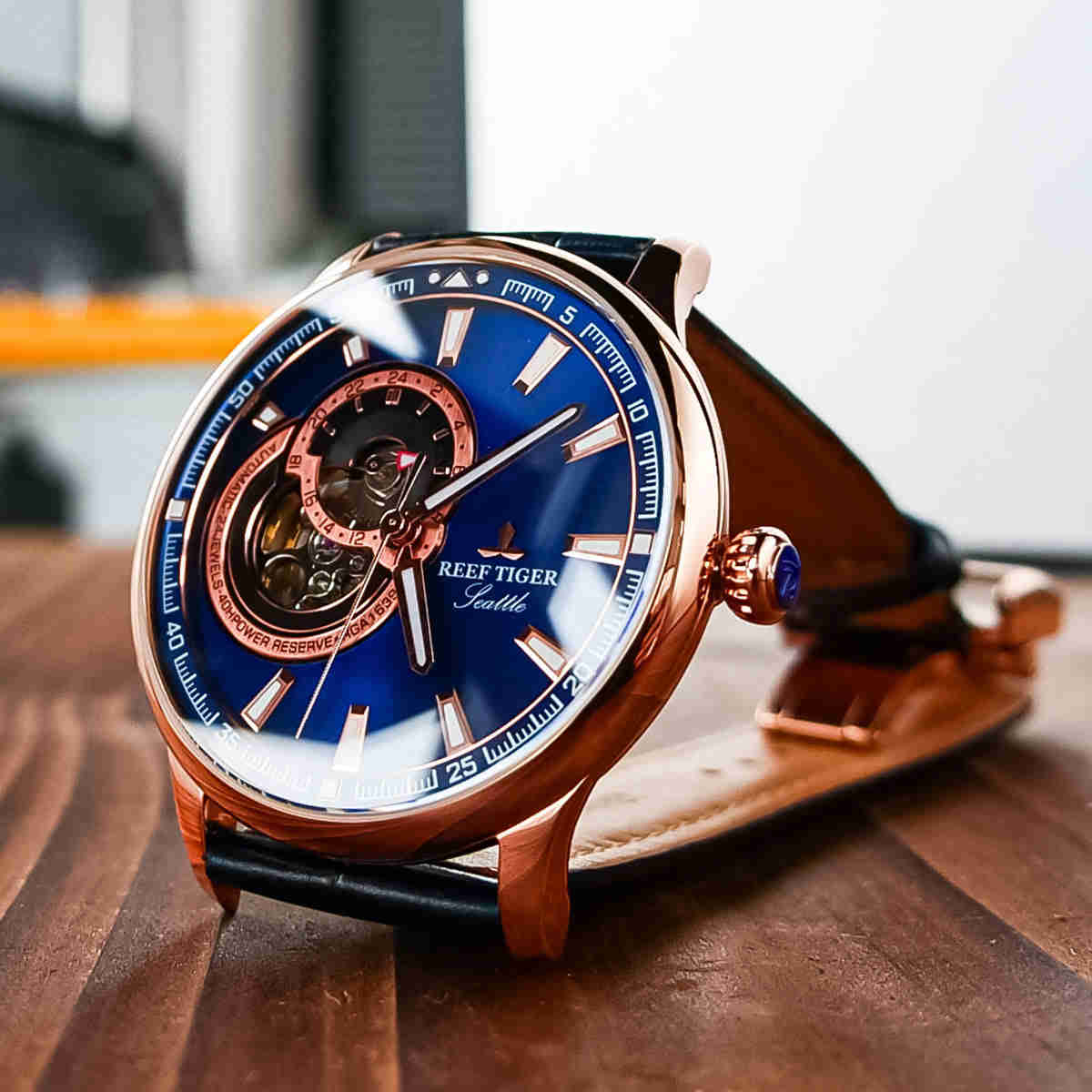 Reef Tiger Architect Luxury Automatic Watch for Men